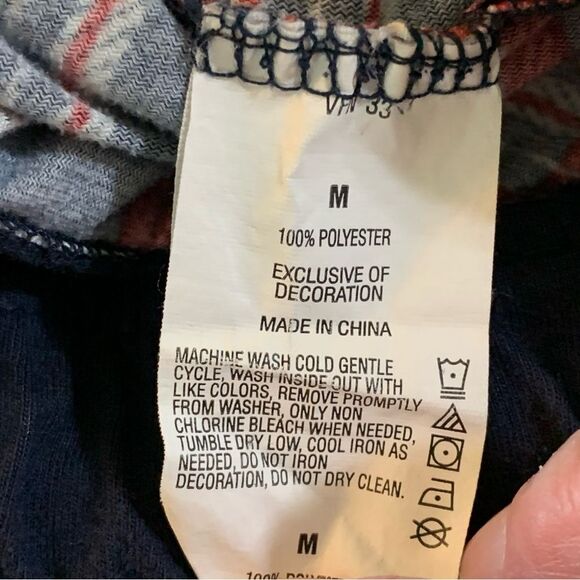 Nautica Flannel Pajama Pants Men’s M Red White Blue Plaid Pockets. - Picture 8 of 13